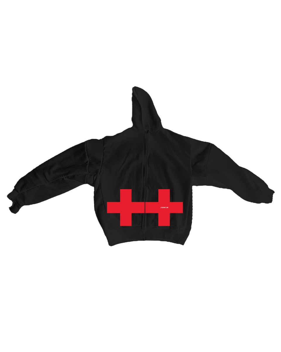 DOUBLE CROSS BLACK HOODIE – SWEET TALK