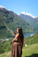LONG BROWN SPARTA DRESS