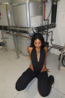 BLACK V JUMPSUIT