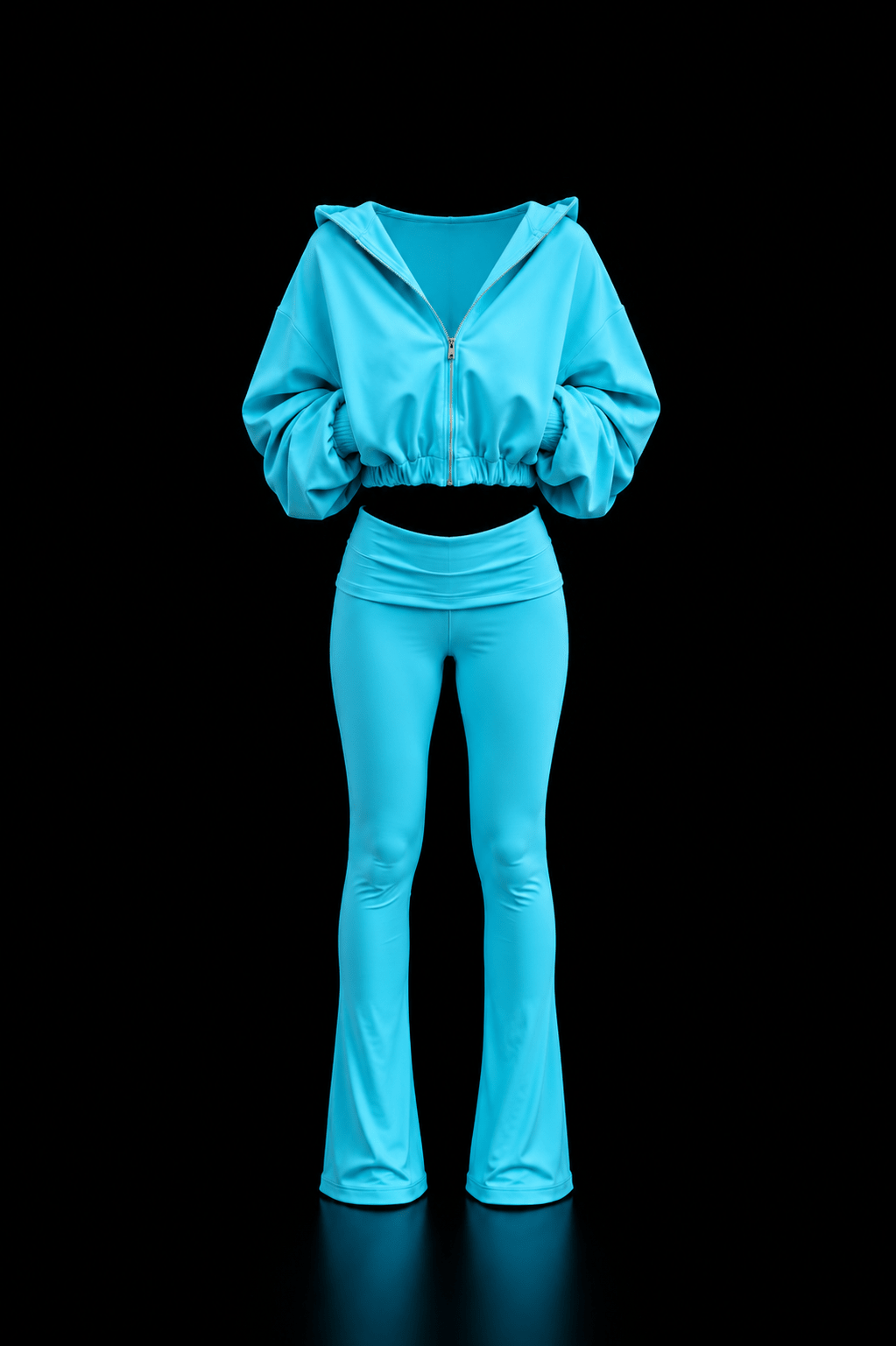 AQUAMARINE DOUBLE BLANK HOODIE - SWEET TALK
