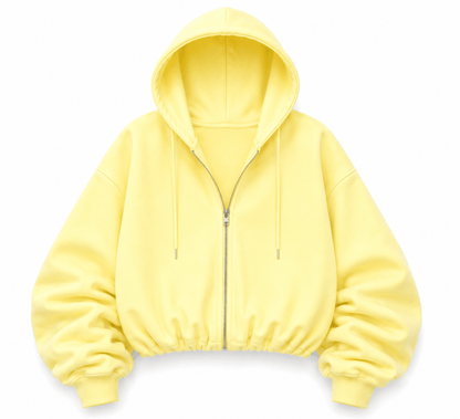 LEMON YELLOW DOUBLE BLANK HOODIE - SWEET TALK