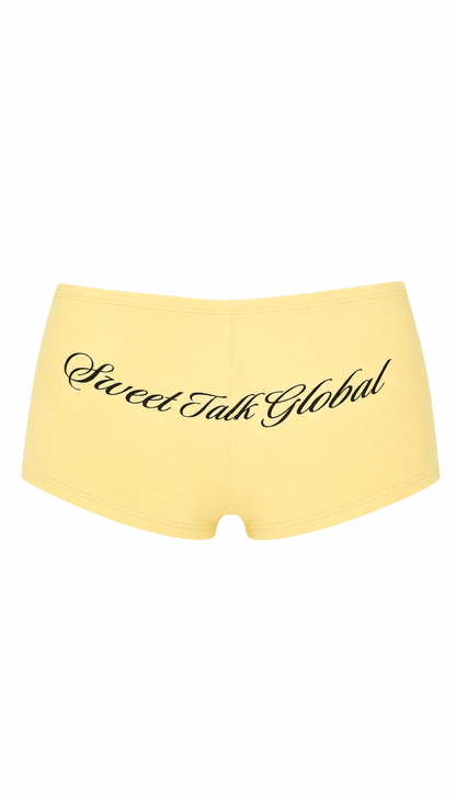 YELLOW MICRO CURSIVE SHORT - SWEET TALK